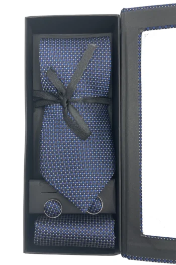 Set 3 piezas corbata pañuelo gemelos modelo Alberto